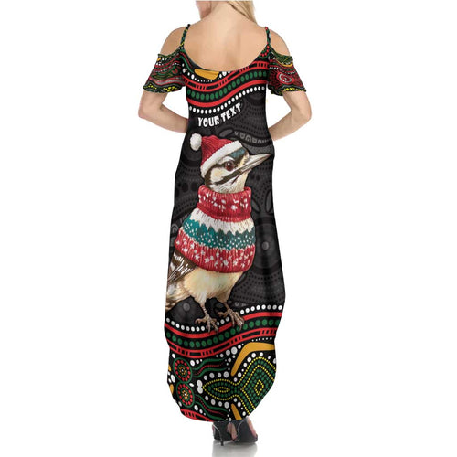 Personalised Australian Woodpecker Christmas Summer Maxi Dress - Aussie Hoodie