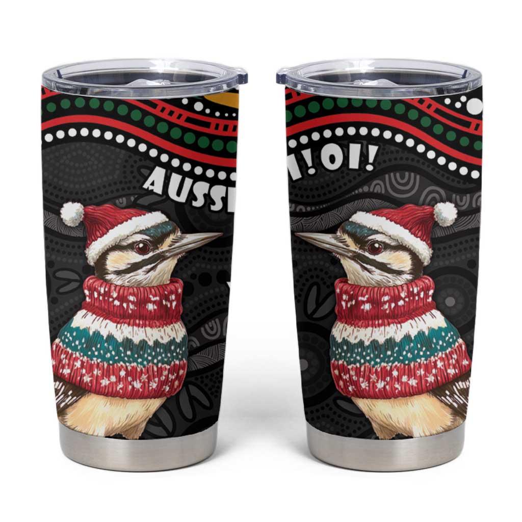Personalised Australian Woodpecker Christmas Tumbler Cup - Aussie Hoodie