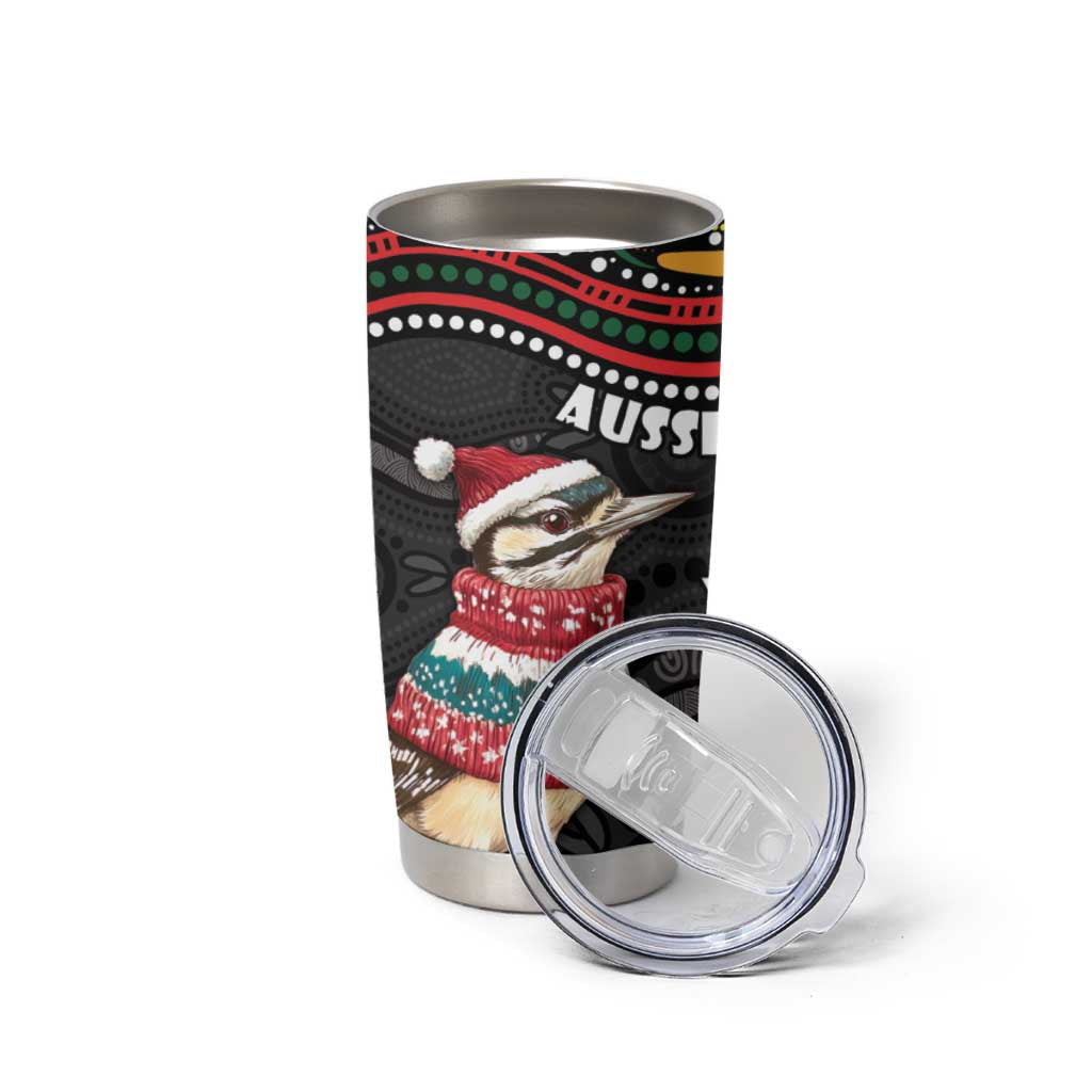 Personalised Australian Woodpecker Christmas Tumbler Cup - Aussie Hoodie