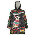 Personalised Australian Woodpecker Christmas Wearable Blanket Hoodie - Aussie Hoodie
