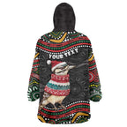 Personalised Australian Woodpecker Christmas Wearable Blanket Hoodie - Aussie Hoodie
