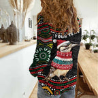 Personalised Australian Woodpecker Christmas Women Casual Shirt - Aussie Hoodie