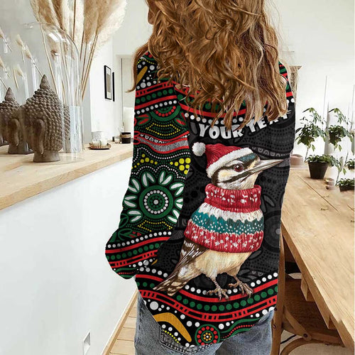 Personalised Australian Woodpecker Christmas Women Casual Shirt - Aussie Hoodie