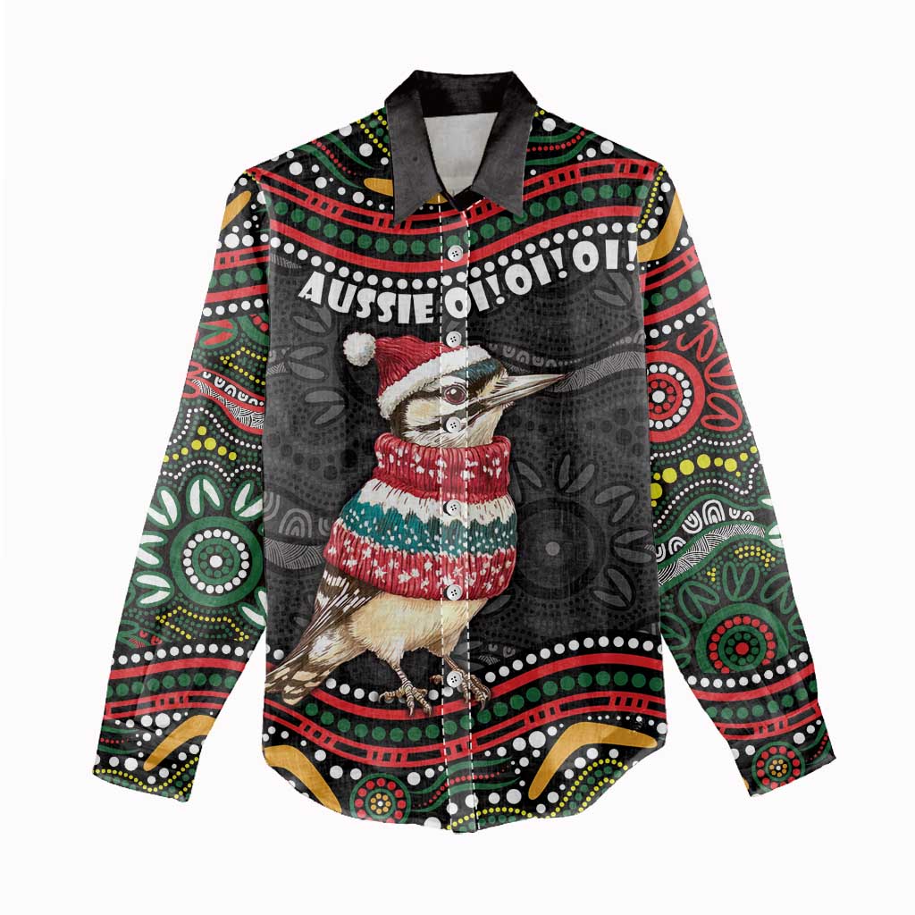 Personalised Australian Woodpecker Christmas Women Casual Shirt - Aussie Hoodie