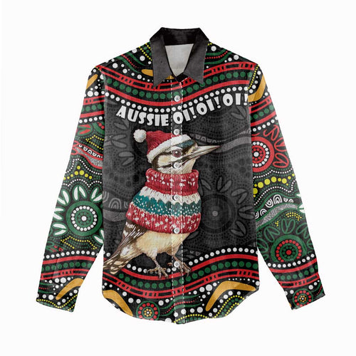 Personalised Australian Woodpecker Christmas Women Casual Shirt - Aussie Hoodie