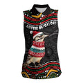 Personalised Australian Woodpecker Christmas Women Sleeveless Polo Shirt - Aussie Hoodie