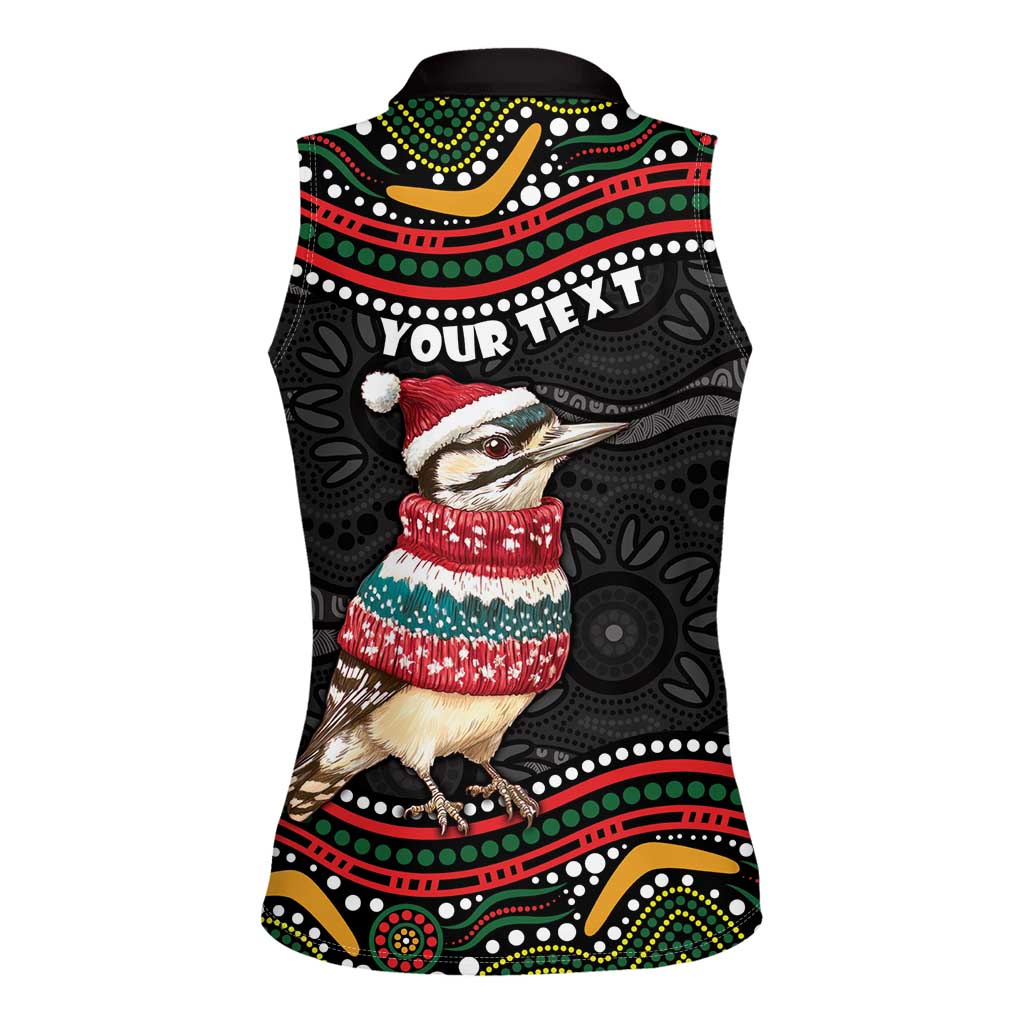 Personalised Australian Woodpecker Christmas Women Sleeveless Polo Shirt - Aussie Hoodie