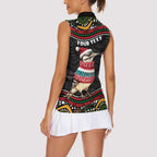 Personalised Australian Woodpecker Christmas Women Sleeveless Polo Shirt - Aussie Hoodie