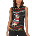 Personalised Australian Woodpecker Christmas Women Sleeveless Polo Shirt - Aussie Hoodie