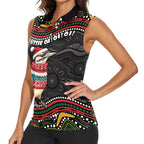 Personalised Australian Woodpecker Christmas Women Sleeveless Polo Shirt - Aussie Hoodie