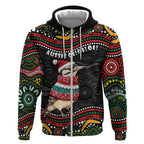 Personalised Australian Woodpecker Christmas Zip Hoodie - Aussie Hoodie