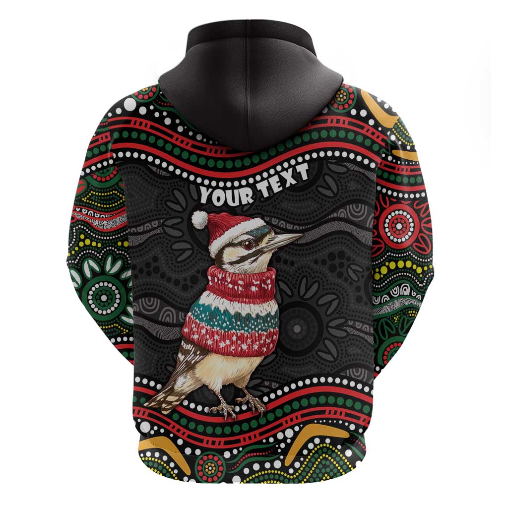 Personalised Australian Woodpecker Christmas Zip Hoodie - Aussie Hoodie