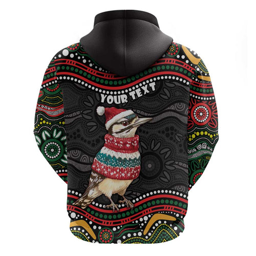 Personalised Australian Woodpecker Christmas Zip Hoodie - Aussie Hoodie