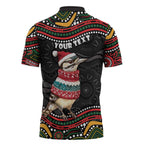 Personalised Australian Woodpecker Christmas Zipper Polo Shirt - Aussie Hoodie