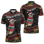 Personalised Australian Woodpecker Christmas Zipper Polo Shirt - Aussie Hoodie
