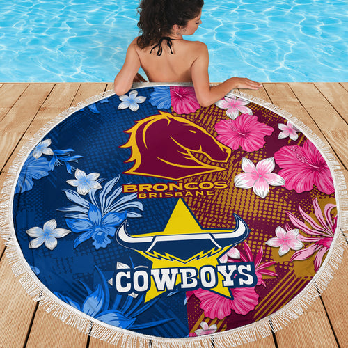 nrl-cowboys-and-broncos-beach-blanket-sporty-style