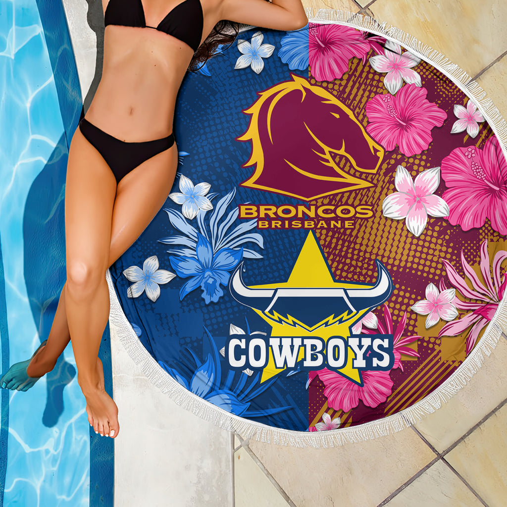 nrl-cowboys-and-broncos-beach-blanket-sporty-style