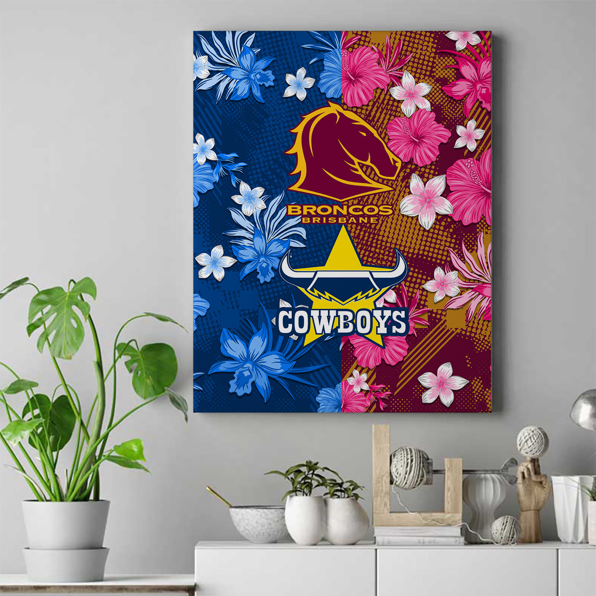 nrl-cowboys-and-broncos-canvas-wall-art-sporty-style