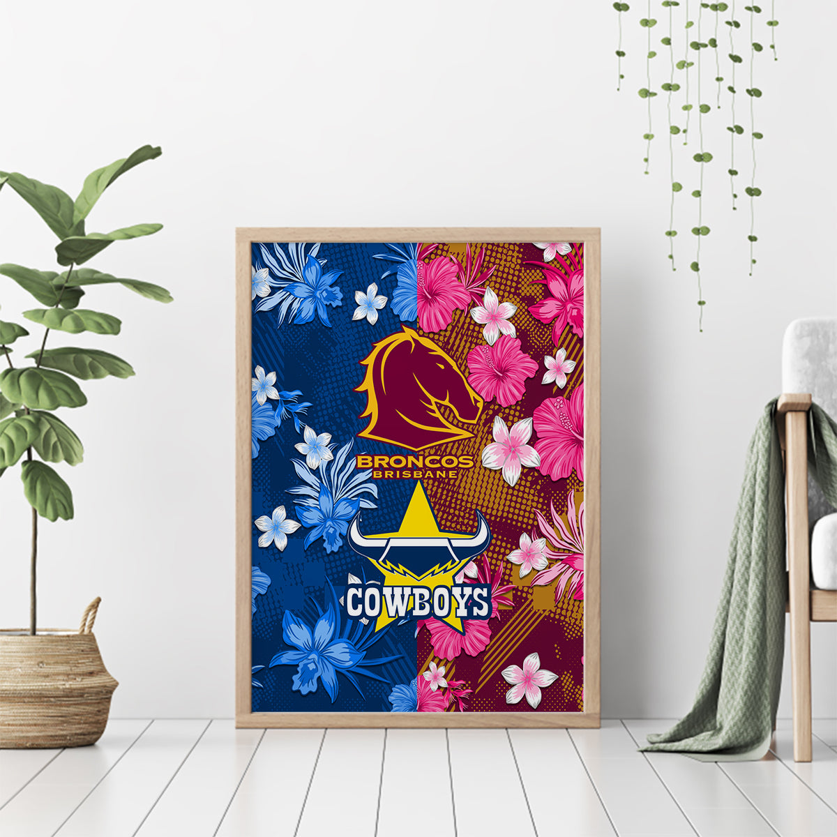 nrl-cowboys-and-broncos-canvas-wall-art-sporty-style