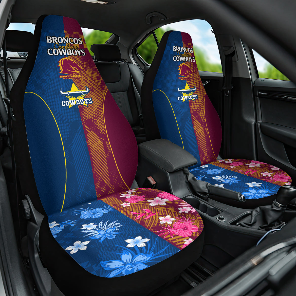 nrl-cowboys-and-broncos-car-seat-cover-sporty-style