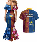 nrl-cowboys-and-broncos-couples-matching-mermaid-dress-and-hawaiian-shirt-sporty-style