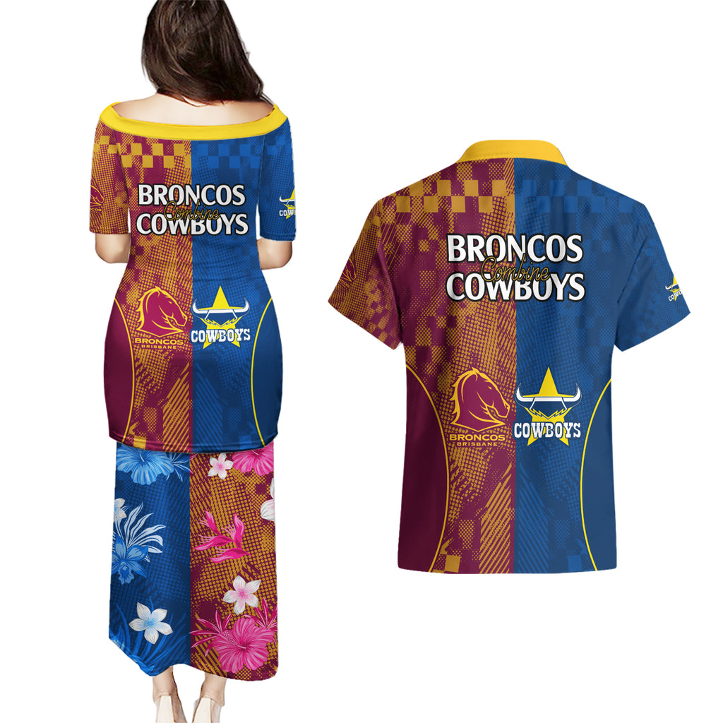 nrl-cowboys-and-broncos-couples-matching-puletasi-dress-and-hawaiian-shirt-sporty-style