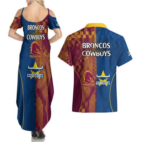 nrl-cowboys-and-broncos-couples-matching-summer-maxi-dress-and-hawaiian-shirt-sporty-style