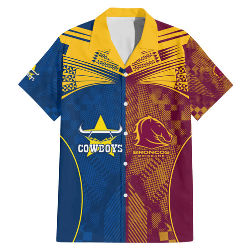 nrl-cowboys-and-broncos-family-matching-mermaid-dress-and-hawaiian-shirt-sporty-style