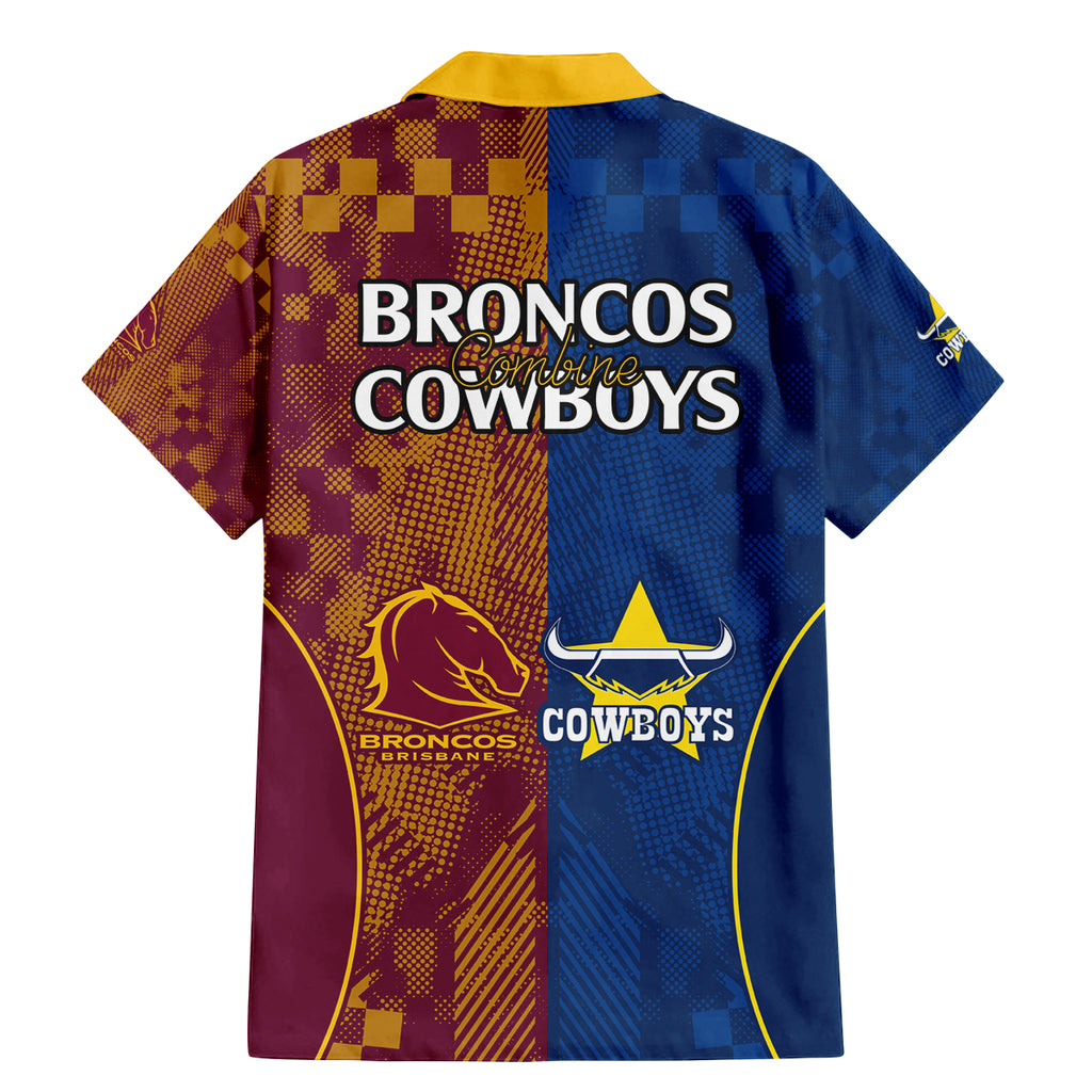 nrl-cowboys-and-broncos-family-matching-mermaid-dress-and-hawaiian-shirt-sporty-style
