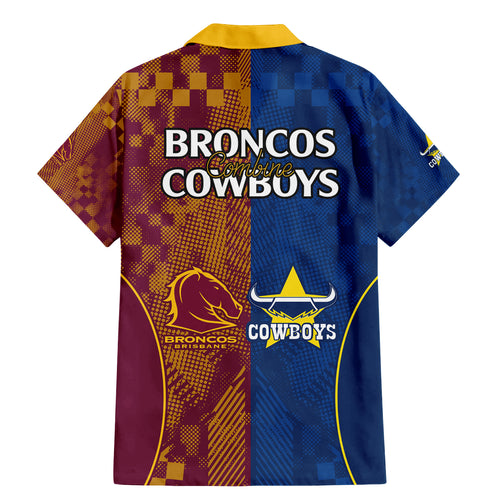 nrl-cowboys-and-broncos-family-matching-mermaid-dress-and-hawaiian-shirt-sporty-style