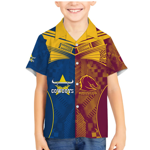 nrl-cowboys-and-broncos-family-matching-mermaid-dress-and-hawaiian-shirt-sporty-style