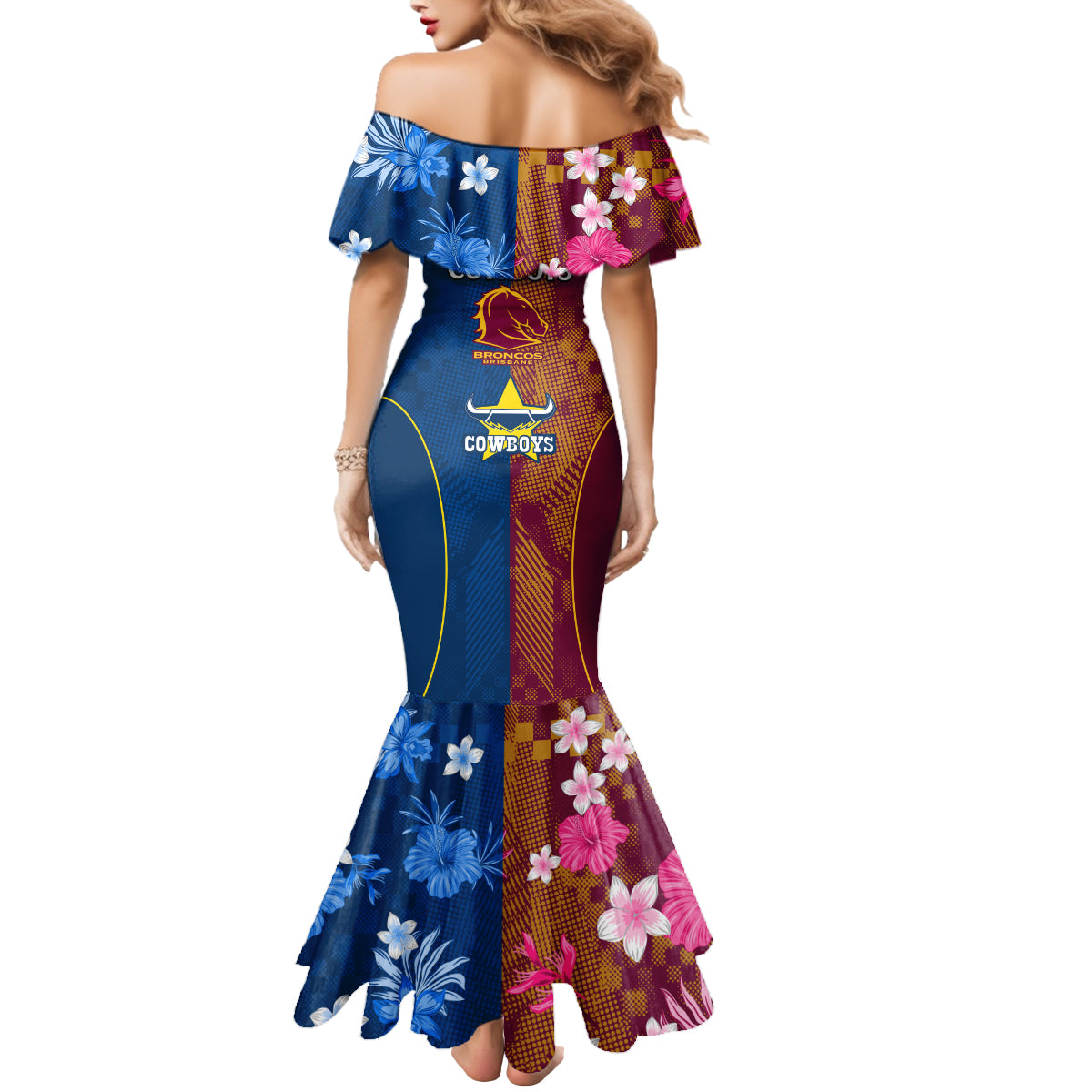 nrl-cowboys-and-broncos-mermaid-dress-sporty-style