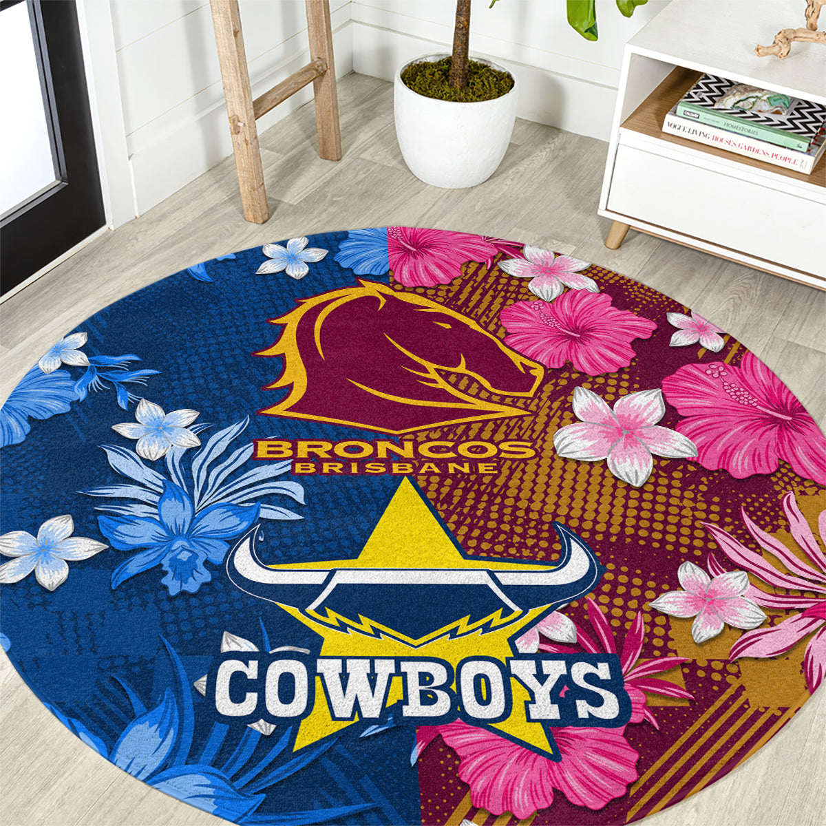 nrl-cowboys-and-broncos-round-carpet-sporty-style