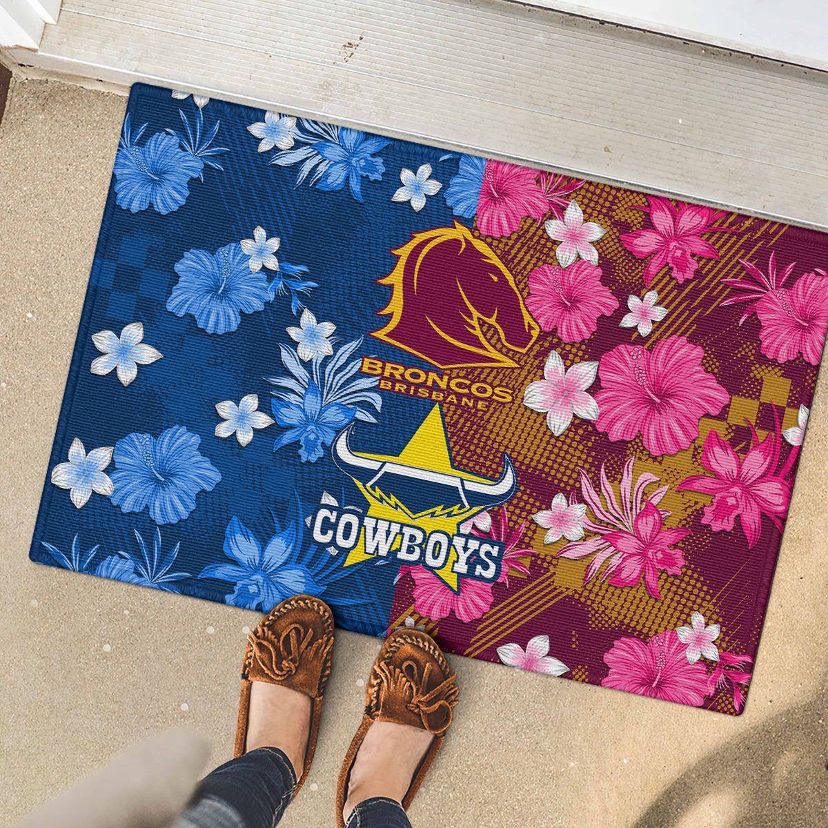 nrl-cowboys-and-broncos-rubber-doormat-sporty-style