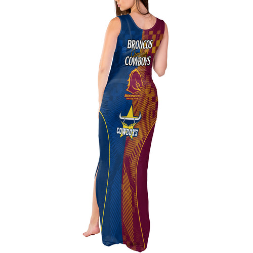 nrl-cowboys-and-broncos-tank-maxi-dress-sporty-style