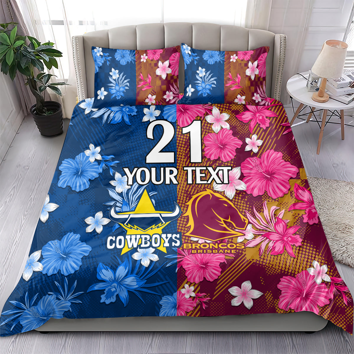 custom-nrl-cowboys-and-broncos-bedding-set-sporty-style