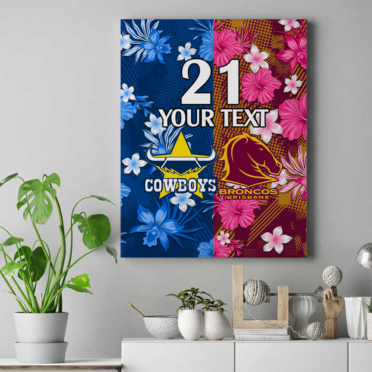 custom-nrl-cowboys-and-broncos-canvas-wall-art-sporty-style