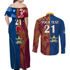 custom-nrl-cowboys-and-broncos-couples-matching-off-shoulder-maxi-dress-and-long-sleeve-button-shirts-sporty-style