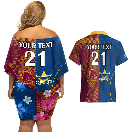 custom-nrl-cowboys-and-broncos-couples-matching-off-shoulder-short-dress-and-hawaiian-shirt-sporty-style