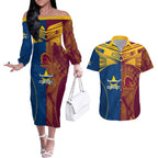 custom-nrl-cowboys-and-broncos-couples-matching-off-the-shoulder-long-sleeve-dress-and-hawaiian-shirt-sporty-style
