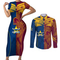 custom-nrl-cowboys-and-broncos-couples-matching-short-sleeve-bodycon-dress-and-long-sleeve-button-shirts-sporty-style