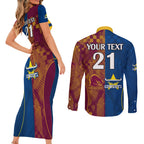 custom-nrl-cowboys-and-broncos-couples-matching-short-sleeve-bodycon-dress-and-long-sleeve-button-shirts-sporty-style