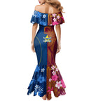 custom-nrl-cowboys-and-broncos-family-matching-mermaid-dress-and-hawaiian-shirt-sporty-style