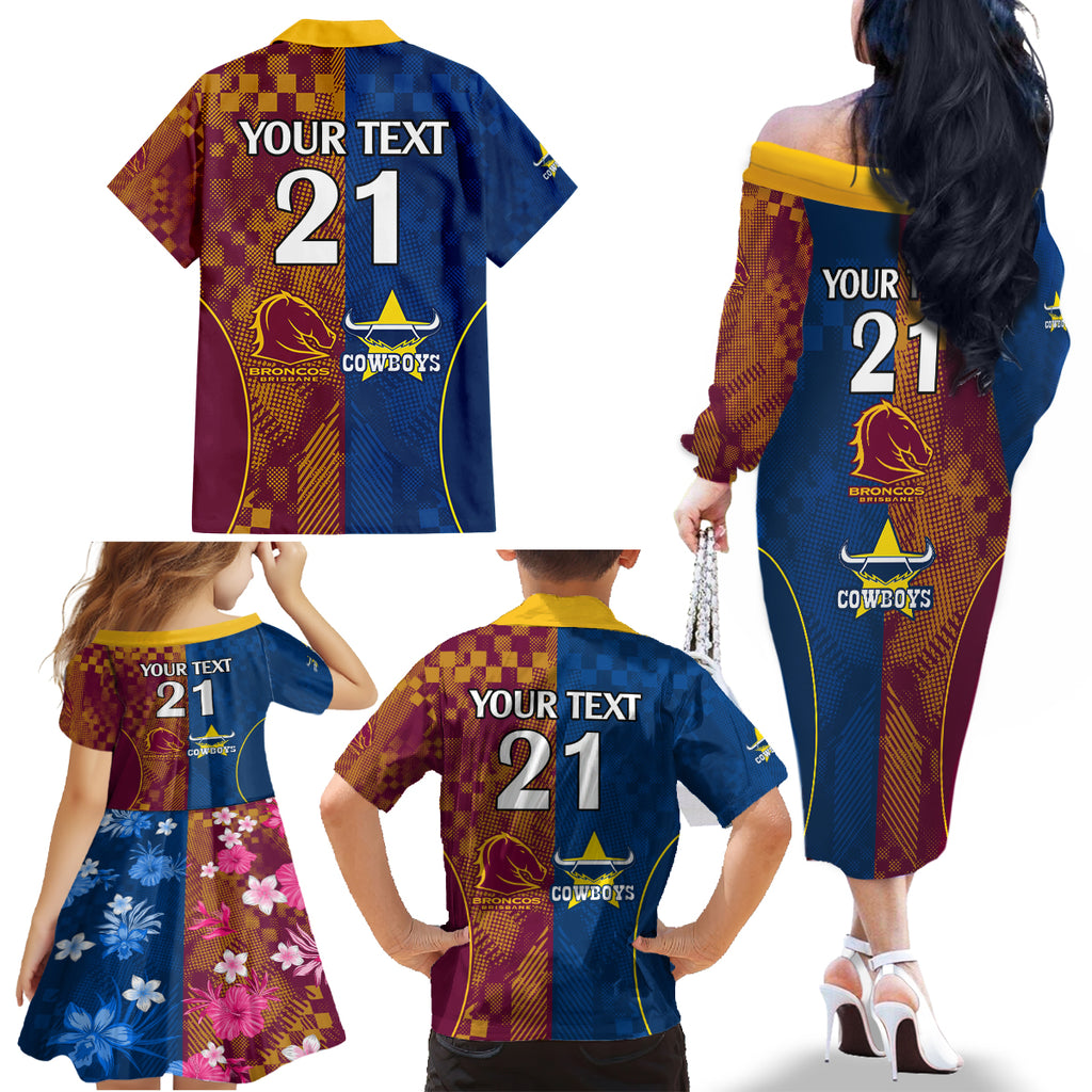custom-nrl-cowboys-and-broncos-family-matching-off-shoulder-long-sleeve-dress-and-hawaiian-shirt-sporty-style