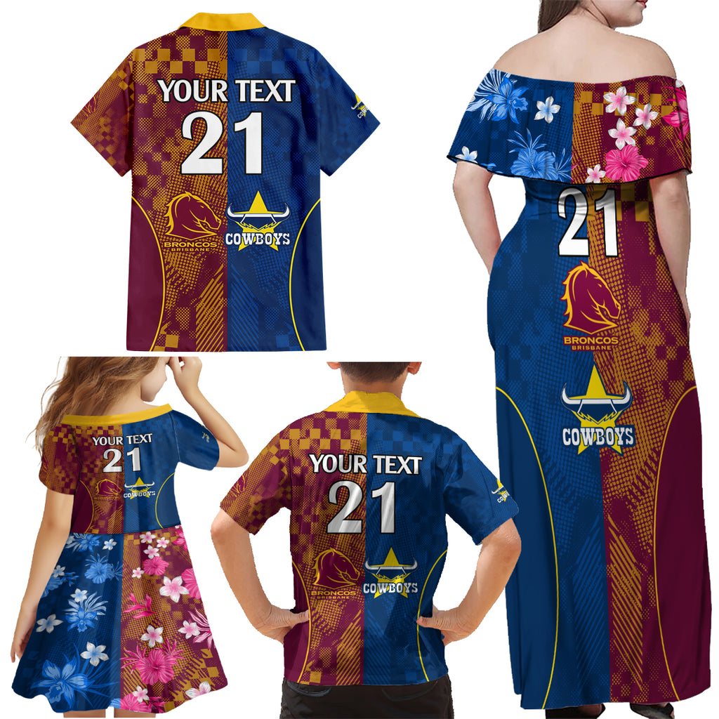 custom-nrl-cowboys-and-broncos-family-matching-off-shoulder-maxi-dress-and-hawaiian-shirt-sporty-style