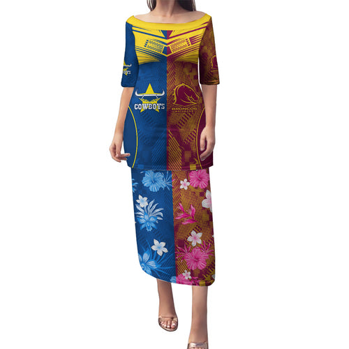 custom-nrl-cowboys-and-broncos-family-matching-puletasi-dress-and-hawaiian-shirt-sporty-style