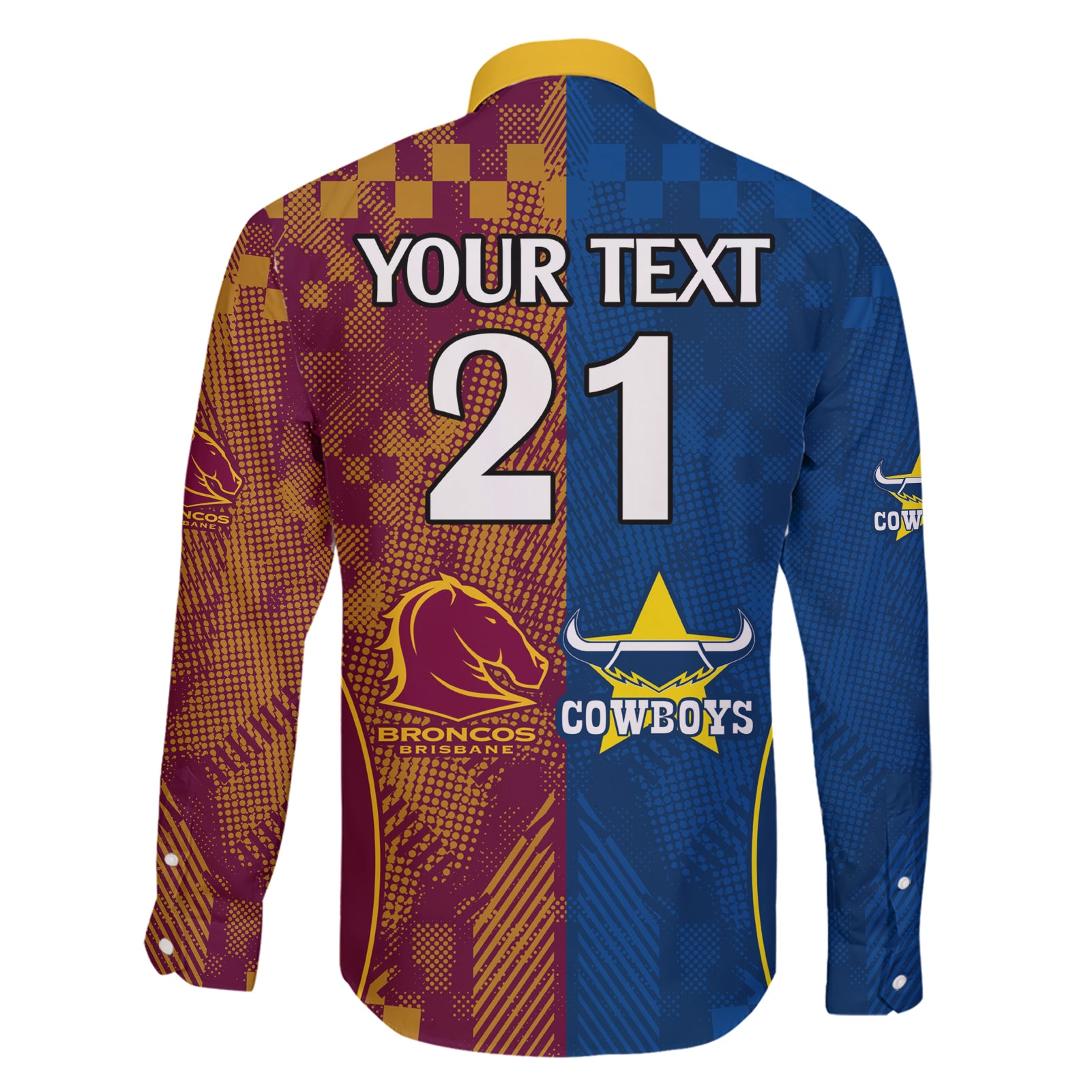 custom-nrl-cowboys-and-broncos-family-matching-short-sleeve-bodycon-dress-and-hawaiian-shirt-sporty-style
