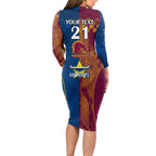 custom-nrl-cowboys-and-broncos-long-sleeve-bodycon-dress-sporty-style