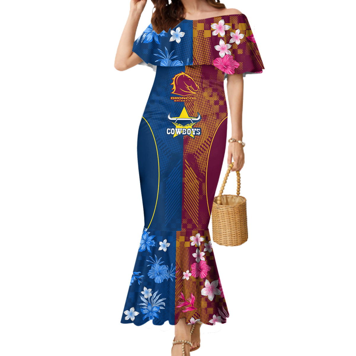 custom-nrl-cowboys-and-broncos-mermaid-dress-sporty-style