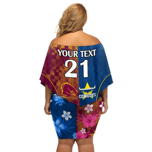 custom-nrl-cowboys-and-broncos-off-shoulder-short-dress-sporty-style